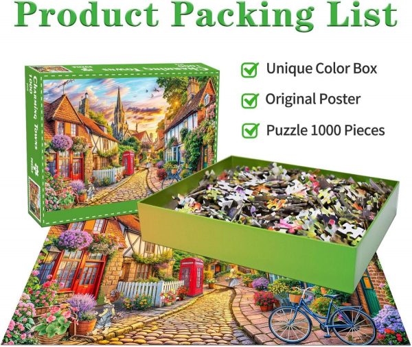 81OmeH0KK-L._AC_SL1500_.jpg Charming Towns 1000 Piece Jigsaw Puzzle for Adults Educational Game