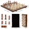 15" Magnetic Wooden Chess & Checkers Set