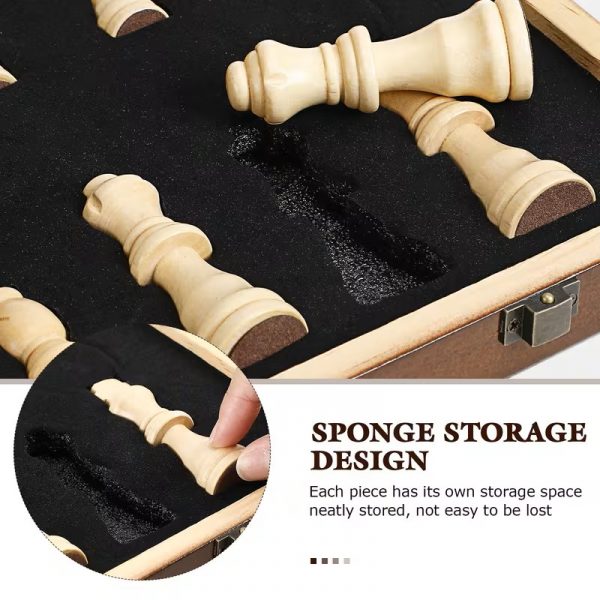 15" Magnetic Wooden Chess & Checkers Set