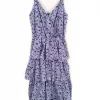 Floral Ruffle Wrap Front Summer Midi Dress