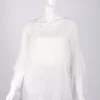 Ruffle Sleeve Small Heart Embroidered Blouse Top
