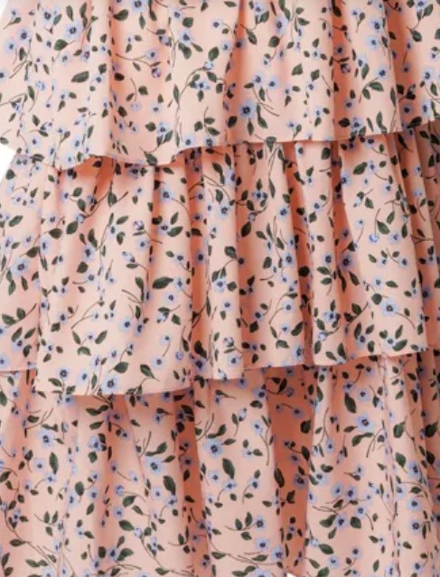 Floral Ruffle Wrap Front Summer Midi Dress